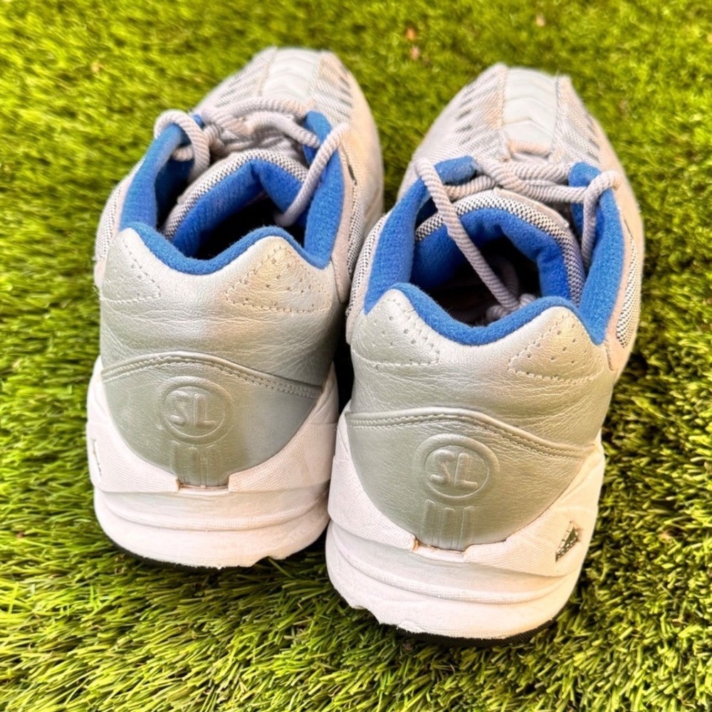 Adidas Superlight SL Vintage Running Shoes Metallic Silver Blue White Womens 8.5 - Picture 8 of 9